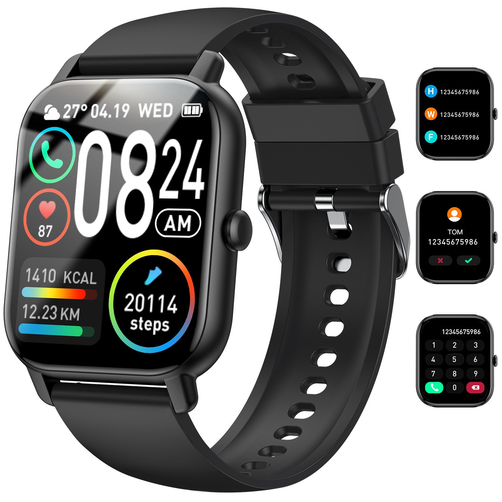 Smart Watch Bluetooth Calling Heart Rate Blood Pressure Sleep