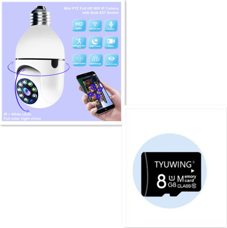 WiFi CAMERA 1080P Bulb 4X Zoom Camera E27 Home 2.4GWiFi Alarm Monitor