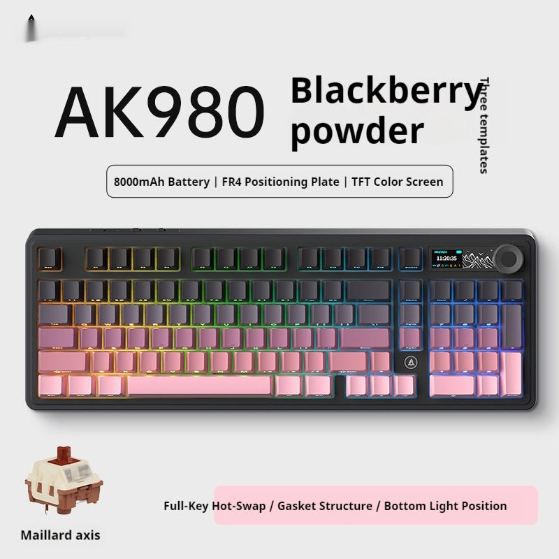 Office Computer Bluetooth Keyboard Game Side Three-mode Wireless