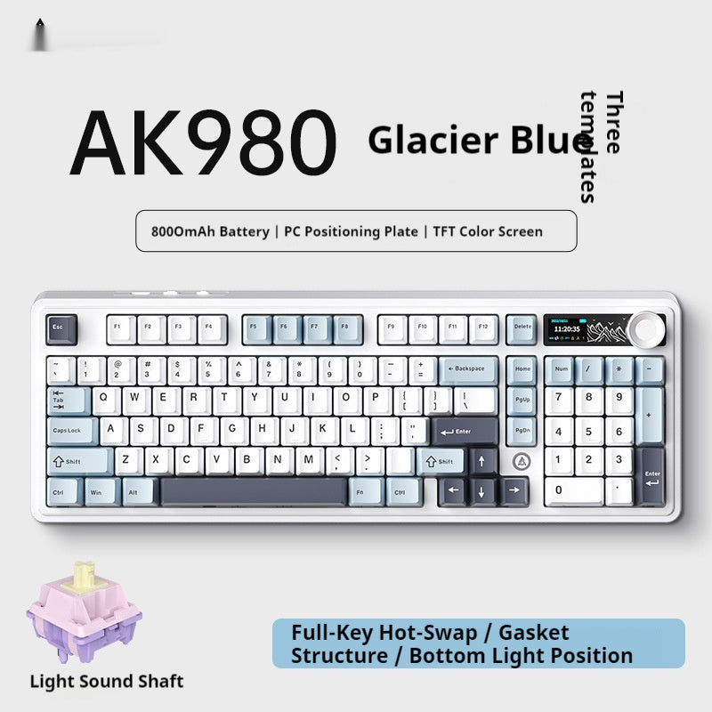 Office Computer Bluetooth Keyboard Game Side Three-mode Wireless