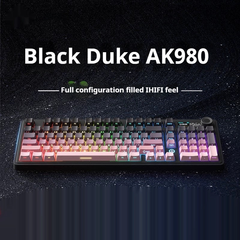 Office Computer Bluetooth Keyboard Game Side Three-mode Wireless